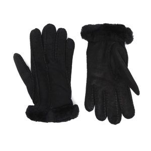 ** NEVER WORN/ TAGS ON **  single oint sheepskin glove- black